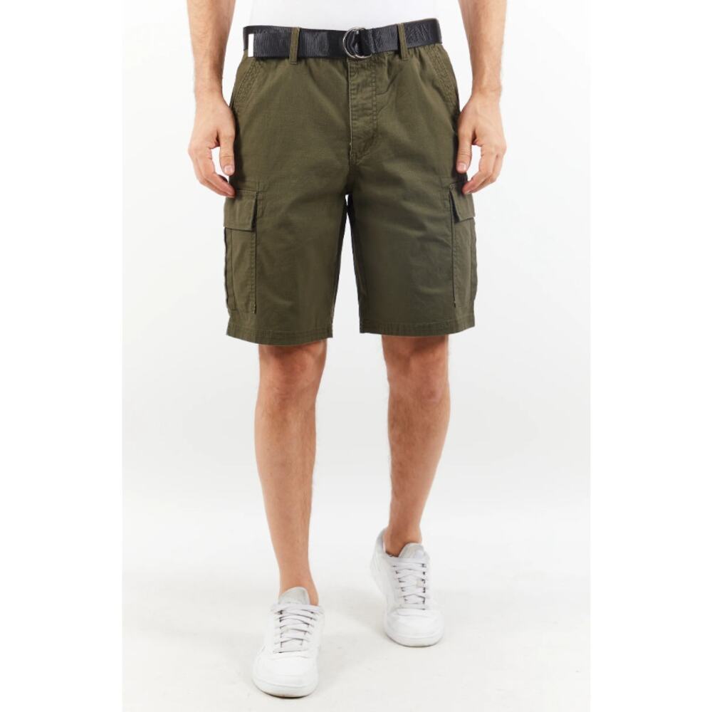 DKNY Jeans Textured Cargo Shorts Regular Fit Dark Army Green Mens Size 38 NWT